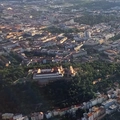 Pohled na centrum Brna z balonu