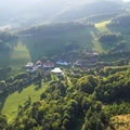 Let balonem Kozlov Pohled na vesničku Kozlov