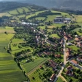 Let balonem Černovice Pohled na Černovice od východu