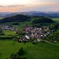 Pohled na vesnici Čtyři Dvory