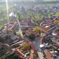 Let balonem Čebín Pohled na Čebín z balonu