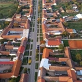 Let balonem Drásov Pohled na jednu ulici v Drásově
