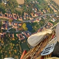 Let balonem Rašov Pohled na obec Rašov