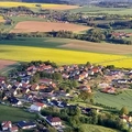 Pohled na vesnici Vídeň z balonu